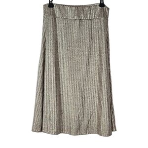 Women's Skirt Bronze Soft Gold Metallic Midi Skirt